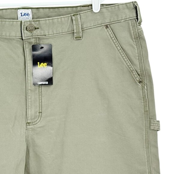 Lee Workwear Men's Muted Olive Pocket Tool Heavy Duty Carpenter Shorts Sz 44 NWT - Picture 3 of 10